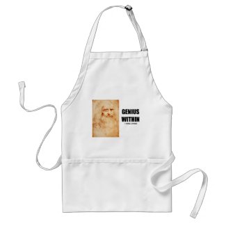 Genius Within (Leonardo da Vinci Self-Portrait) Adult Apron