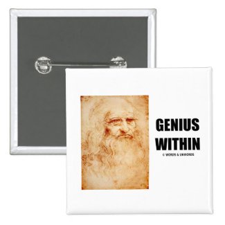 Genius Within (Leonardo da Vinci Self-Portrait) Buttons
