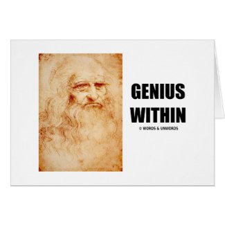 Genius Within (Leonardo da Vinci Self-Portrait) Card
