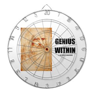 Genius Within (Leonardo da Vinci Self-Portrait) Dartboard