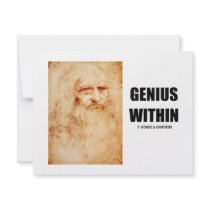 Genius Within (Leonardo da Vinci Self-Portrait) invitations