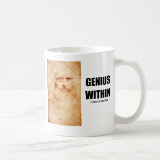 Genius Within (Leonardo da Vinci Self-Portrait) Mugs
