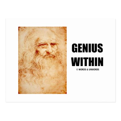Genius Within (Leonardo da Vinci Self-Portrait) Postcards