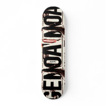 Genoa Black White Red Skateboard by akamundo Genoa Black White Red Skateboard