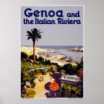 Genoa Vintage Travel Poster Ad Retro Prints