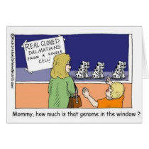 Genome In The Window Funny Dalmatian Gifts & Tees cards