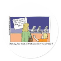 Genome In The Window Funny Dalmatian Gifts & Tees Stickers