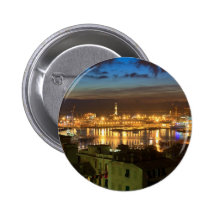 Genova and the port at evening pin