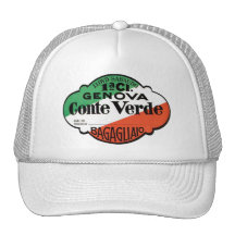 Genova Conte Verde Luggage Label Mesh Hats