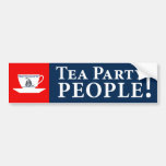 ¡Gente de la fiesta del té! Etiqueta De Parachoque