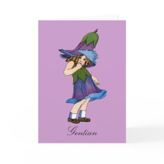 Gentian - Flower Children Blank Notecard card