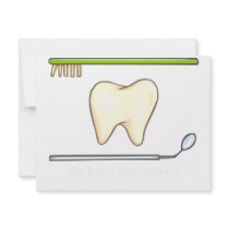 Gentle Dental- tooth mirror brush invitations by reallyhotdesigns Gentle Dental- tooth mirror brush invitations