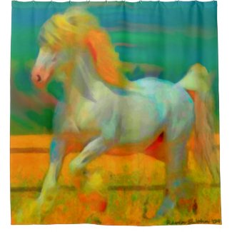 Gentle Giant Abstract Horse Shower Curtain