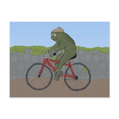 Frog On Bicycle