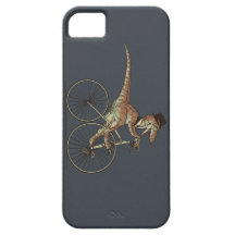 Gentleman Velociraptor Riding A Unicicyle iPhone 5 Cover