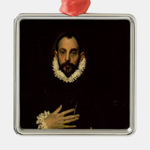 Gentleman with his hand on his chest, c.1580 ornaments