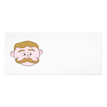 Gentleman with Mustache. Custom Invite