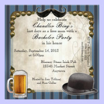 Gentleman's Bachelor Party Invitations, Version 5 invitations