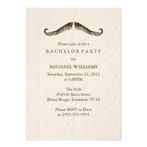 Gentleman's Bachelor Party (Today's Best Award) Personalized Invite