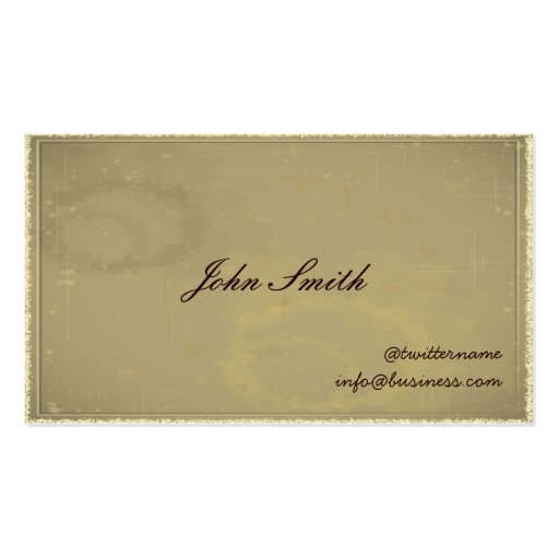 Gentleman's Calling/Visiting Card business card (front side)