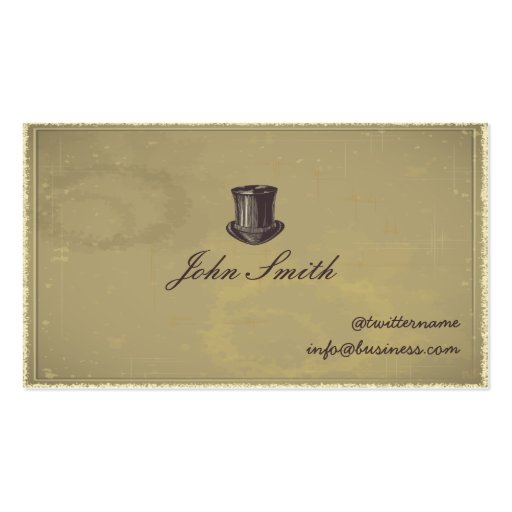Gentleman's Top Hat Calling Card business card (front side)