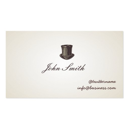 Gentleman's Top Hat Calling Card business card