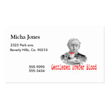 Gentlemen Prefer Blood Business Card