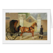 Gentlemen's Carriages: A Cabriolet, c.1820-30 (oil Greeting Cards