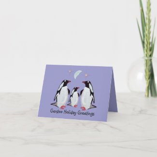 Gentoo Penguin Greetings Card card