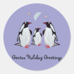 Gentoo Penguin Greetings Stickers