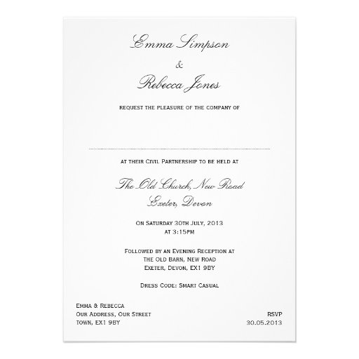 Gents Entwined Rings Blc- Civil Partnership Invite