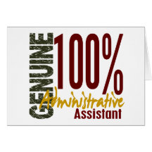 Genuine Administrative Assistant Greeting Cards