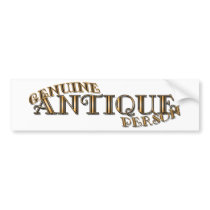 Genuine Antique Person Bumper Sticker