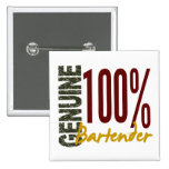 Genuine Bartender Pinback Buttons