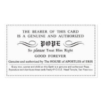 genuine certified pope card business cards by katsklaw10 genuine certified pope card business cards