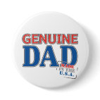 Genuine Dad Round Button