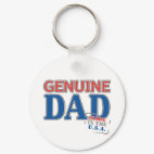 Genuine Dad Round Keychain