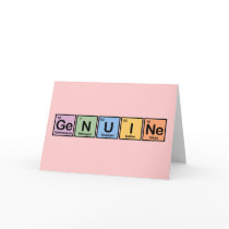 Genuine made of Elements Greeting Card