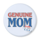 Genuine Mom Round Magnet
