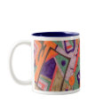 Geo-Organic Pool, Abstract Art Mug by RLMdesignes Geo-Organic Pool, Abstract Art Mug