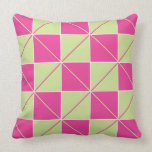 Geo Plaid Pink/Green american mojo pillows