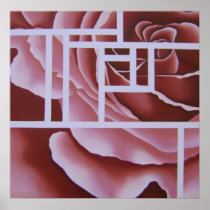 Geo Rose - Blush in Oil by WithAnF Fine Art Print