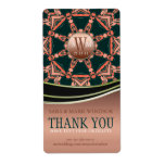 Geo Star Monogram Thank You Sticker Labels