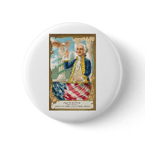 Geo Washington USA Vintage Americana Button