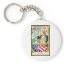 Geo Washington USA Vintage Americana Keychains