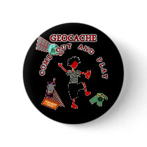 Geocache Come Out And Play Pinback Buttons