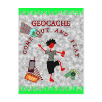 Geocache Come Out And Play Post Cards