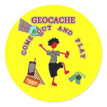 Geocache Come Out And Play Stickers