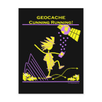 Geocache - Cunning Running Post Card