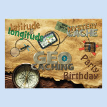 Geocache Party Invitation - Customize invitations